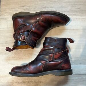 Dr. Marten Teresa Cherry Red Arcadia Buckle Leather